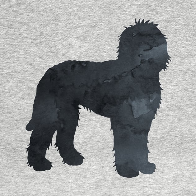 Goldendoodle Black Silhouette Art by BittenByErmines